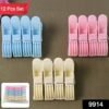 Plastic Cloth Clips – Pack of 12 Strong Multicolor Pegs