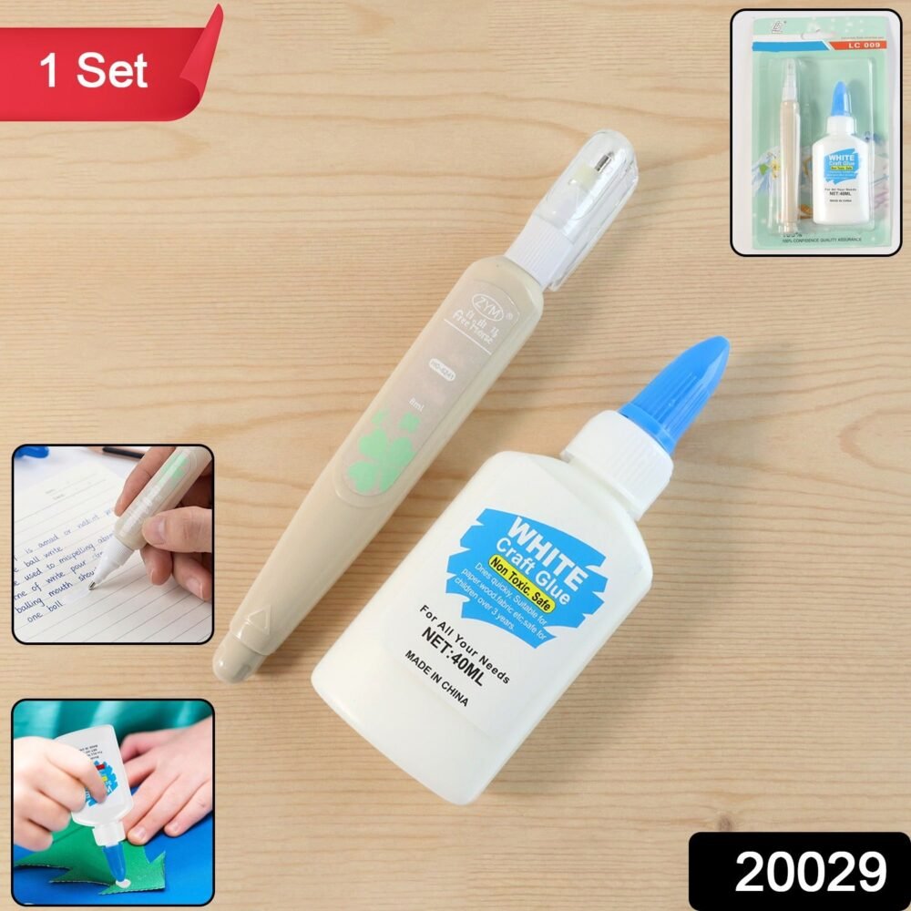 Multipurpose Craft Glue – Precision Adhesive & Correction Pen Set