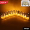 Lantern Style Flameless LED Candles – Safe Vintage Ambience (12 Pc)