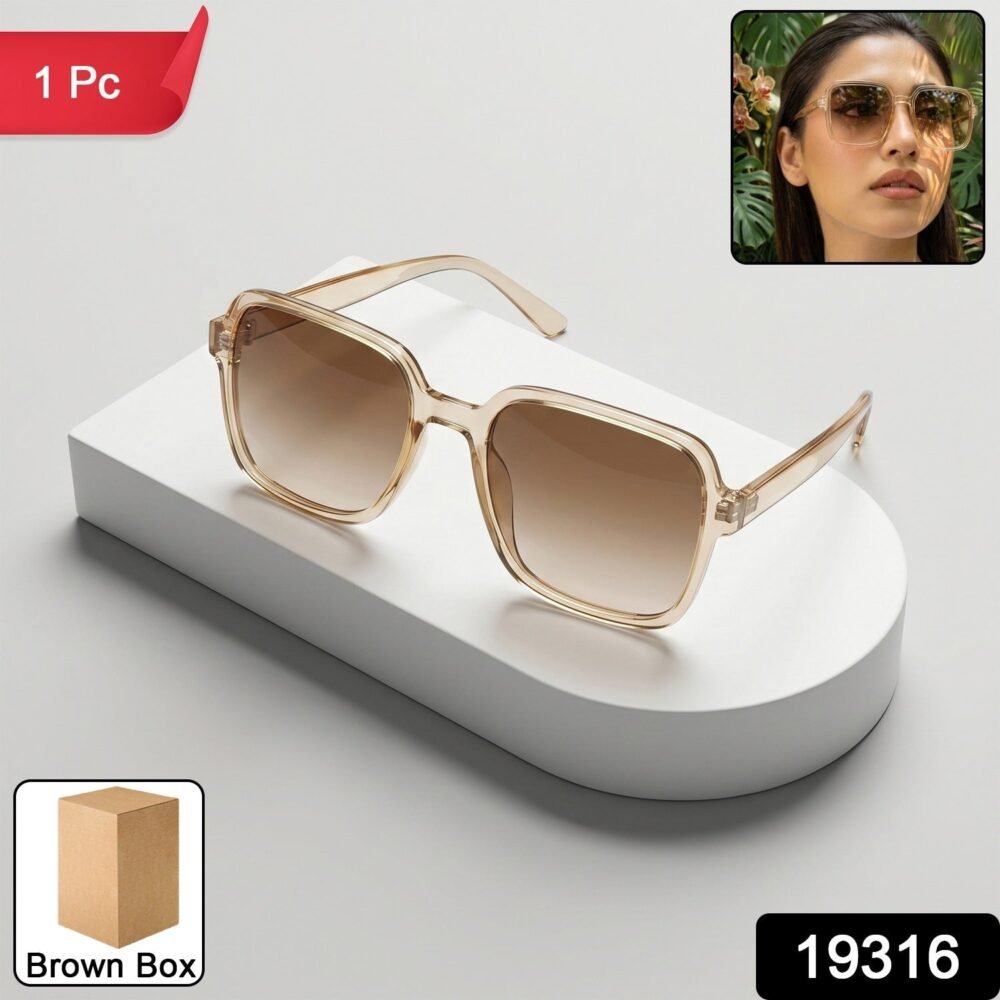 Square Retro Sunglasses – Trendy Oversized Gradient Tinted Eyewear