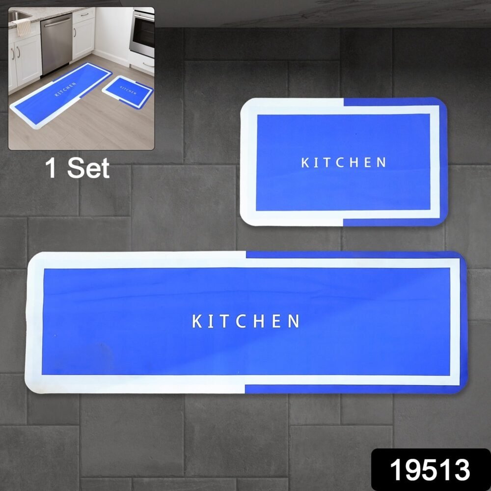Anti-Slip Kitchen Floor Mat Set – Cushioned, Water-Resistant 2-Piece