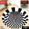 3D Optical Illusion Round Rug – Anti-Skid 60 cm Floor Mat