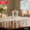 f81c3c91-ad91-4a78-9de3-87afd135eb89_8c5e087c-5eeb-4f59-b066-c5abc284fd29.jpg Textured Glass Water Jug Set – Elegant 1 Jug with 6 Glasses