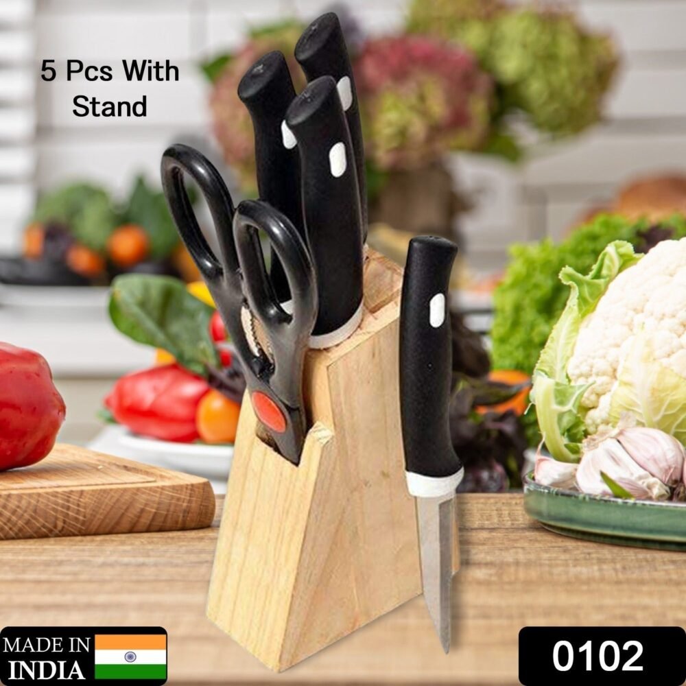 fb262f45-d9b8-4638-8586-d47e198f206e.jpg Kitchen Knife Set – 5-Piece Black Set with Wooden Block & Scissors