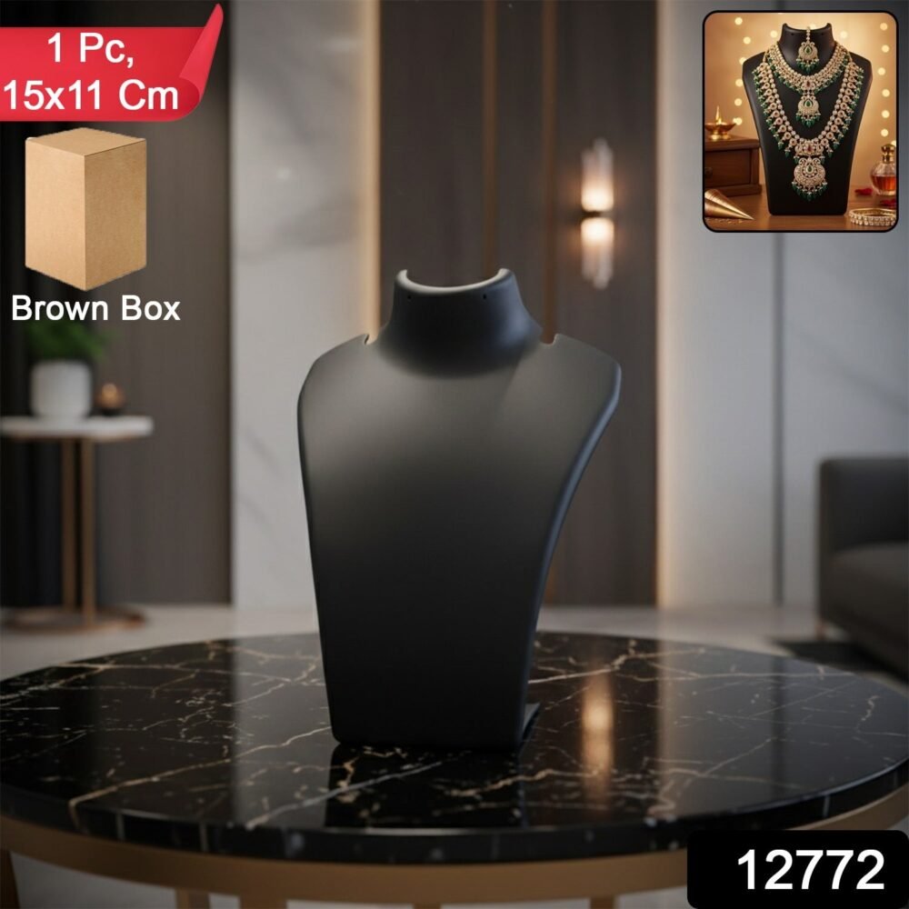 fd8de85f-b6cc-4f40-92a9-f4211ca15d59.jpg Necklace Display Stand – Premium Black Mannequin Bust 15x11 cm