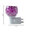 Plug-In Aroma Diffuser Lamp – Purple Mosaic Glass Night Light