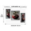 Flower Vase Wall Art – Vibrant Floral 3-Panel MDF Frame
