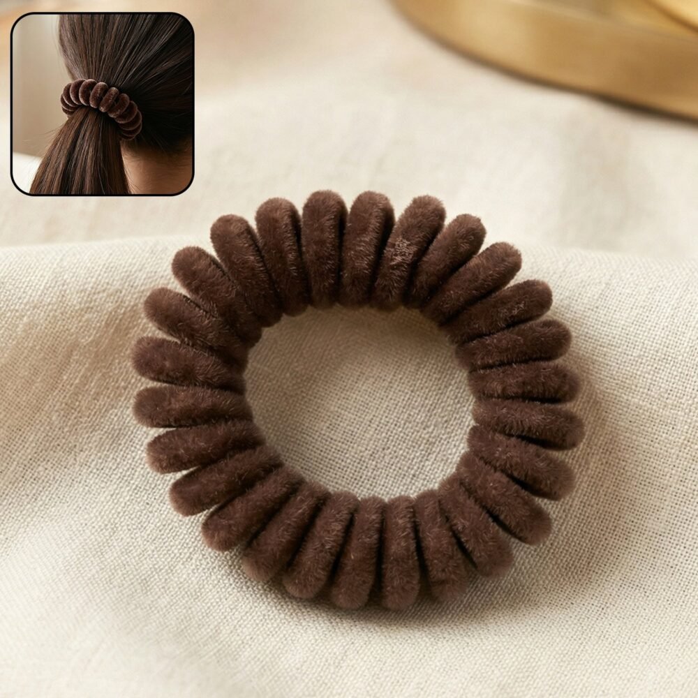 Soft Stretchable Telephone Wire Hair Band – No Crease & Secure Fit
