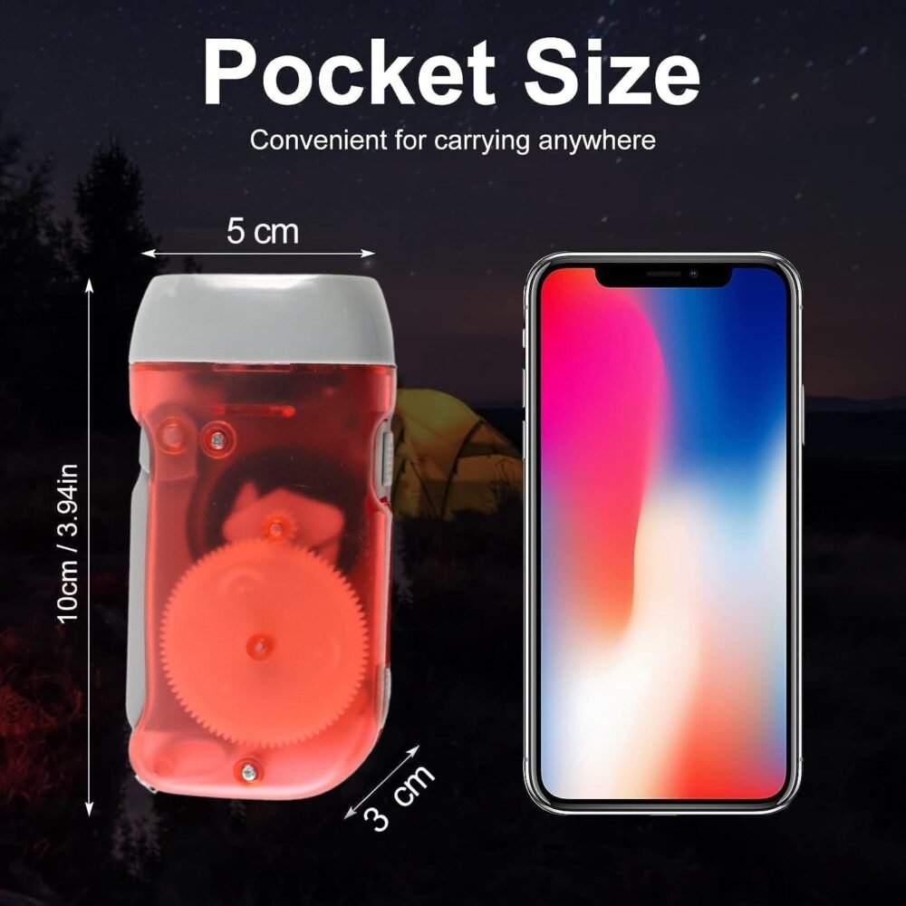 Hand Press Torch – Battery-Free 2-LED Flashlight for Camping