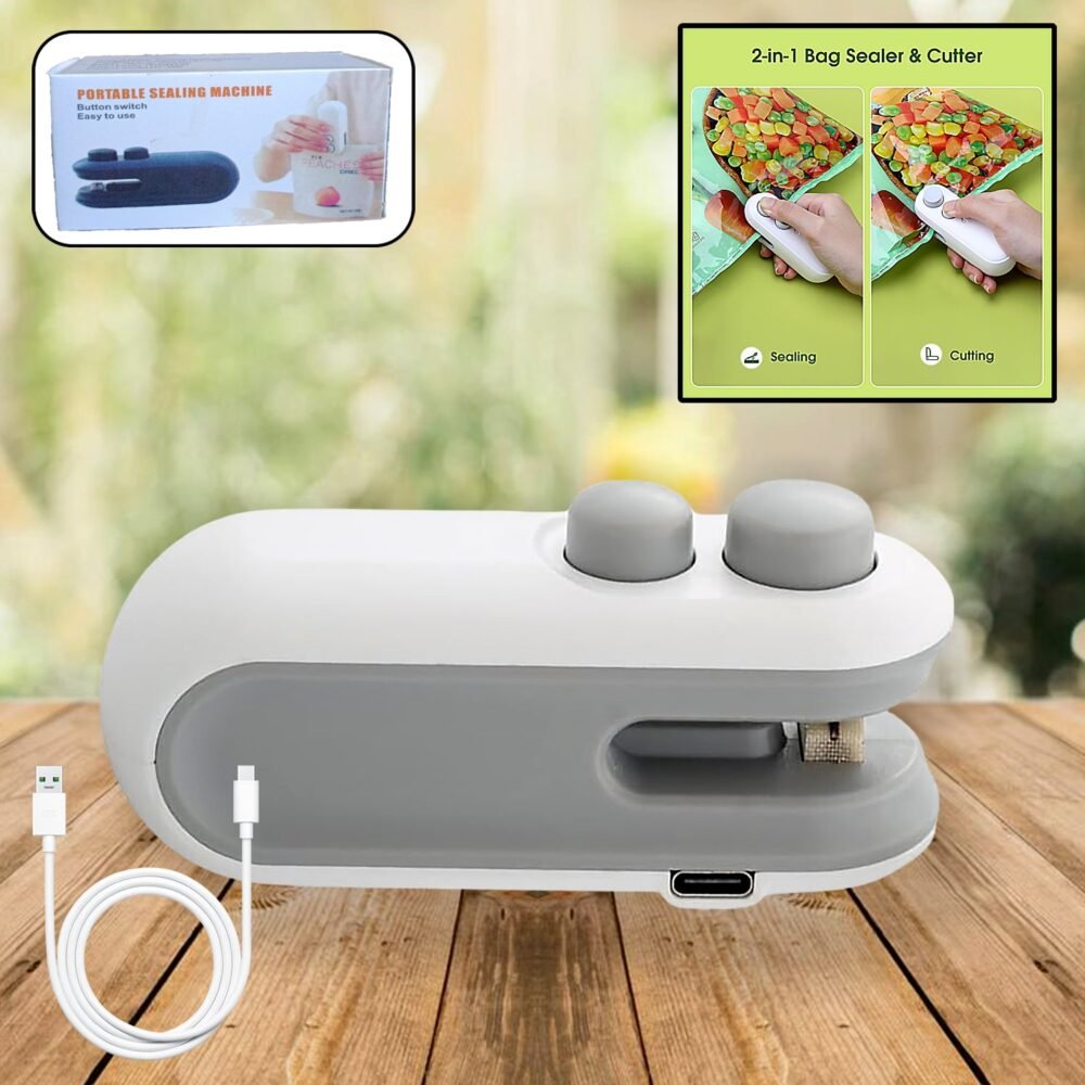 Mini Bag Sealer – 2 in 1 Portable Heat Seal & Cutter | ChefAura