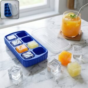 icetray01.jpg Multipurpose Square Ice Cube Tray – Durable & Reusable with Lid