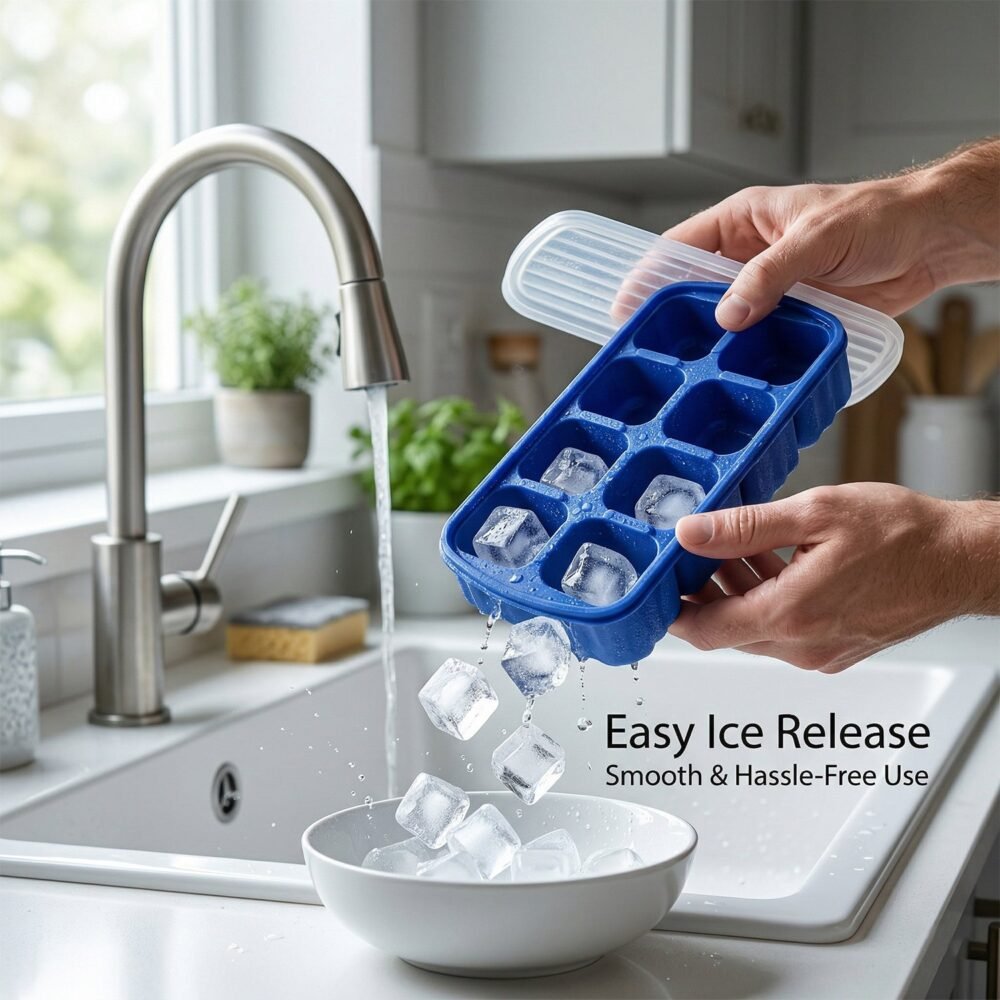 icetray03.jpg Multipurpose Square Ice Cube Tray – Durable & Reusable with Lid