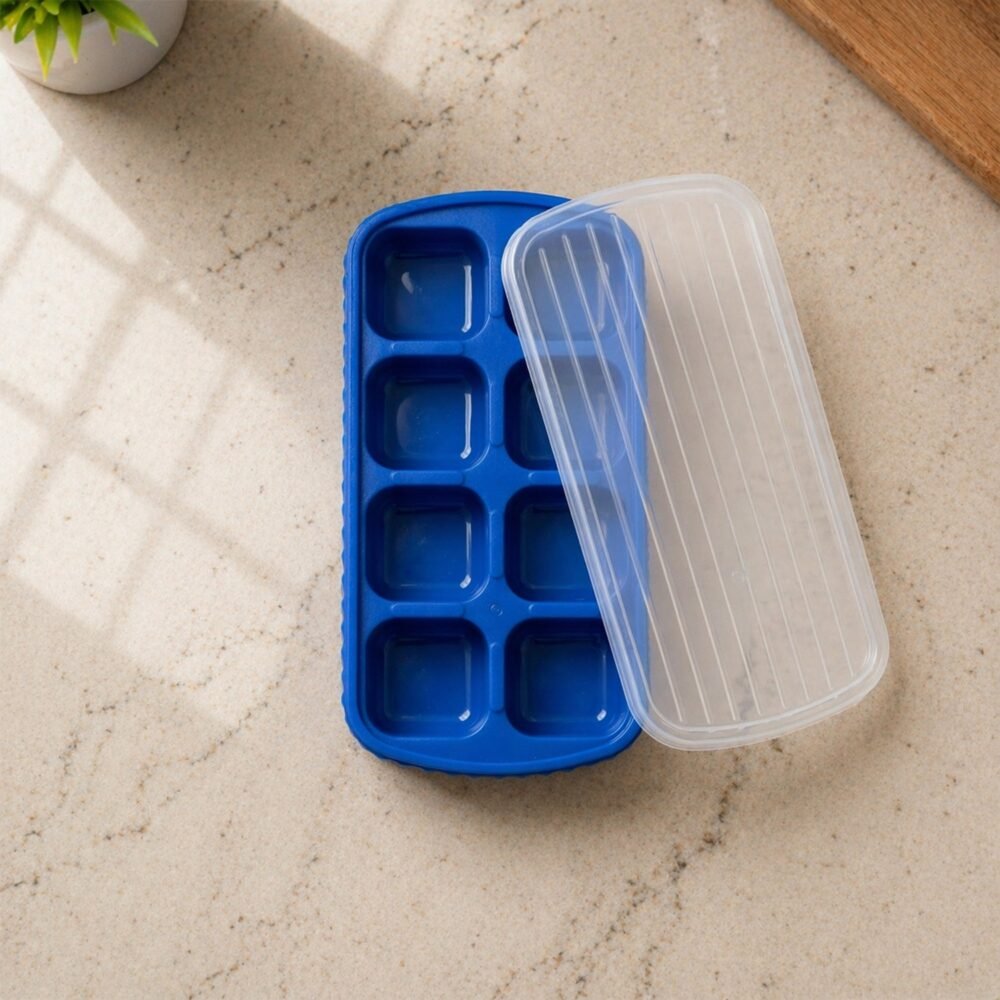 icetray04.jpg Multipurpose Square Ice Cube Tray – Durable & Reusable with Lid