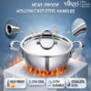 imageedit_0_2725319731 Kadai with Lid – Heavy Duty Stainless Steel Construction for Versatile Cooking - 180MM