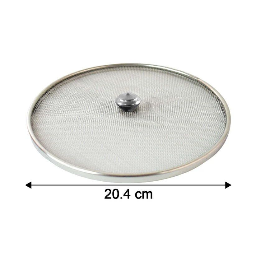 imageedit_0_5634842531 Stainless Steel Food Net Cover – 8 Inch Fine Mesh Splatter Guard