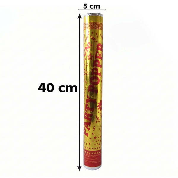 Golden Party Popper Confetti Cannon Shooter for Birthday and Celebr...