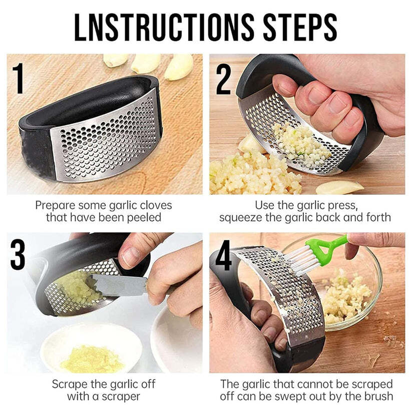imageedit_0_7915963403 Garlic Press Tool – Heavy-Duty & Ergonomic Kitchen Set