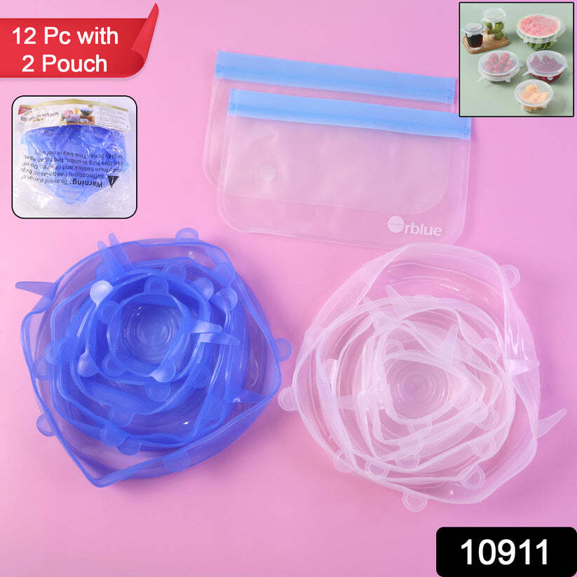 imageedit_0_8172085789 Silicone Stretch Lids – 12-Piece Reusable Food Covers with Storage Pouches