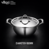 imageedit_0_9326466919 Kadai with Lid – Heavy Duty Stainless Steel Construction for Versatile Cooking - 180MM