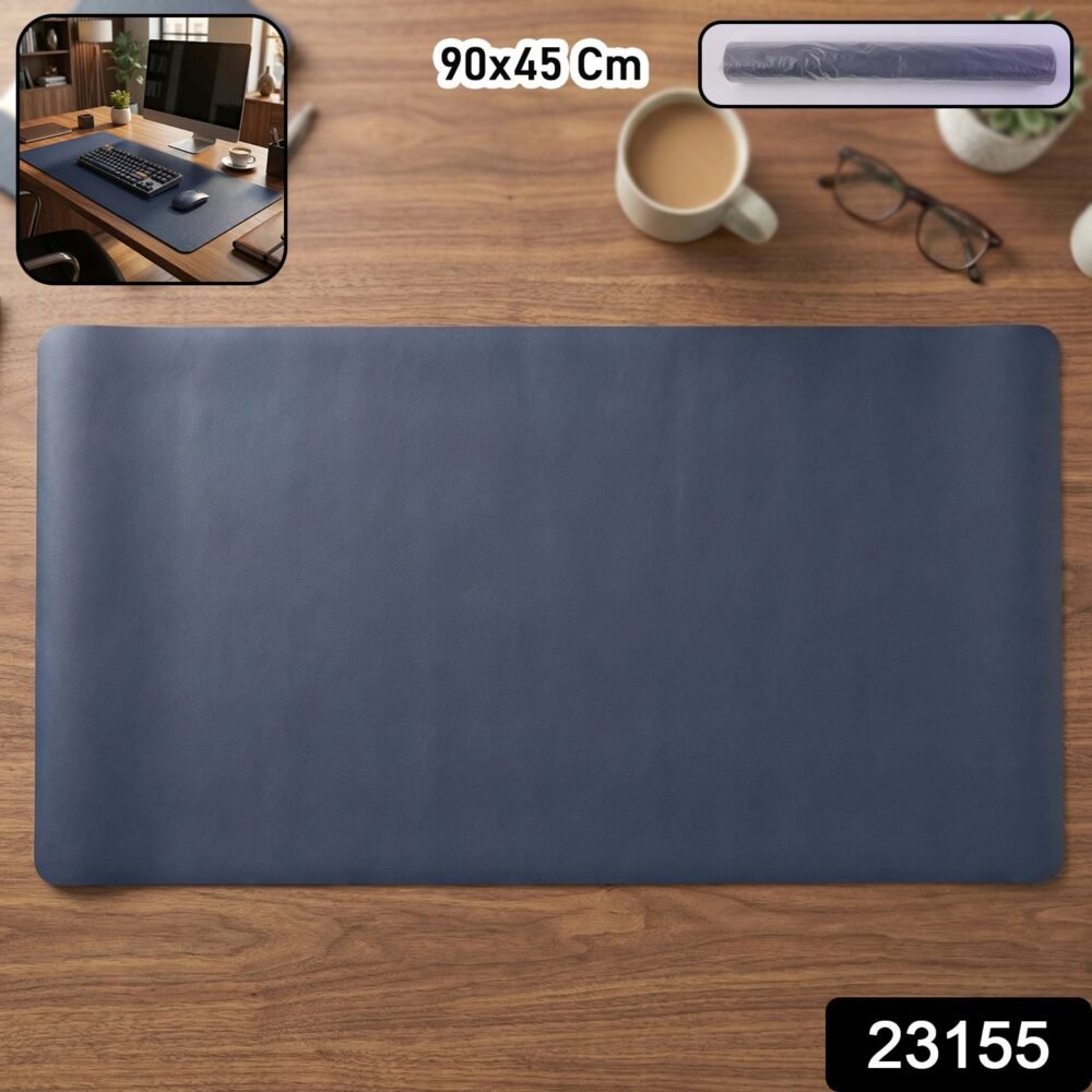 Premium Leather Finish Large Desk Mat – Extended Anti-Slip Surface