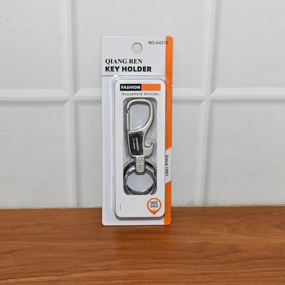 Metal Carabiner Keychain – Durable with Dual Rings & Clip Hook