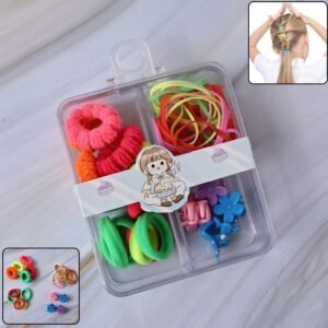 Kids Hair Accessories Set – Vibrant Mix with Storage Box