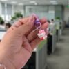 Cartoon Keychain with Heart and Bow – Cute Bag Charm for Girls