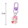 Cartoon Keychain with Heart and Bow – Cute Bag Charm for Girls