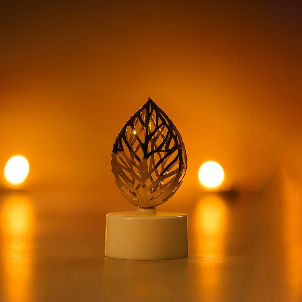 leafLight-02.jpg Leaf Shaped Flameless LED Candles – Elegant Decorative Set of 12