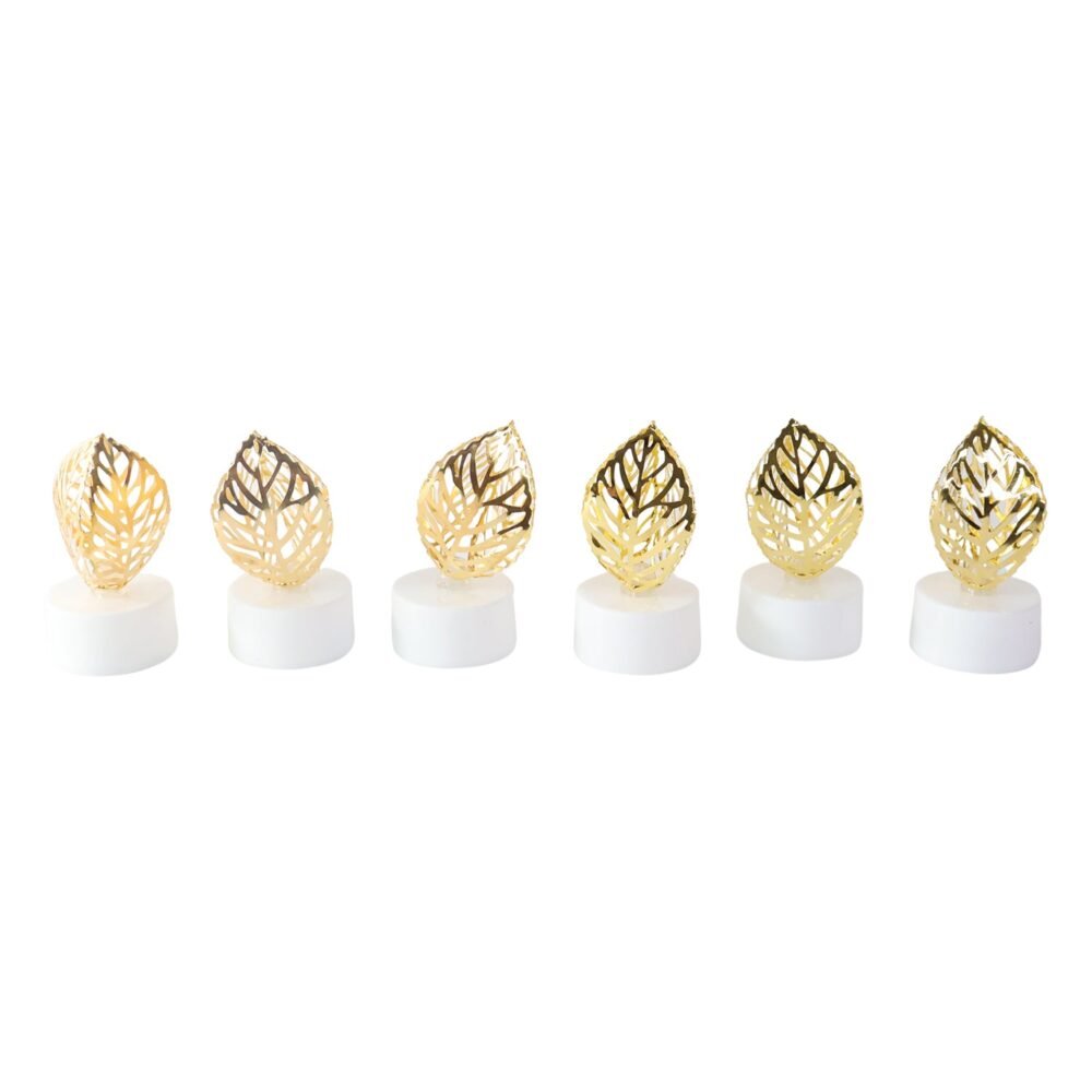 leafLight-04.jpg Leaf Shaped Flameless LED Candles – Elegant Decorative Set of 12