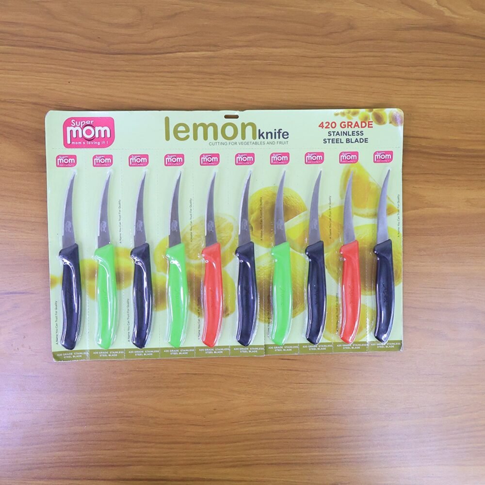 Lemon Knife Set – 10 Pc Stainless Steel Kitchen Cutting Knives