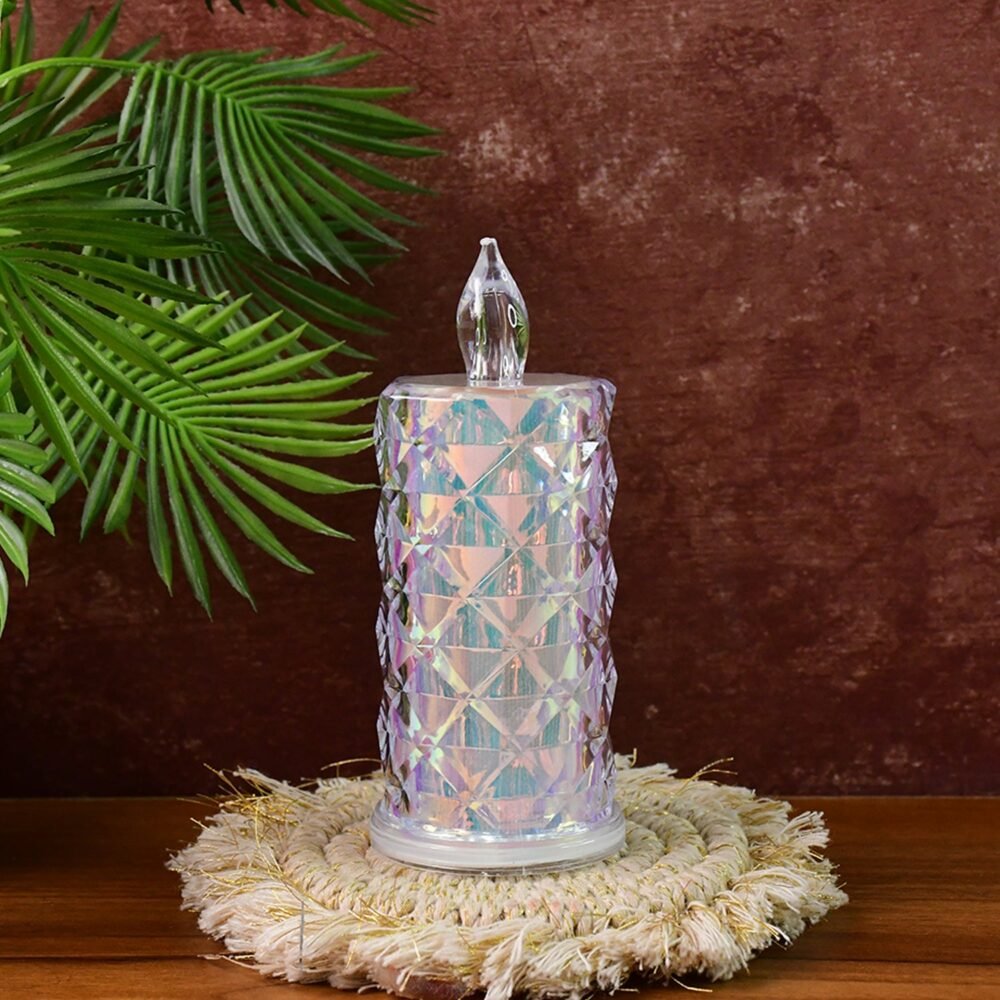 LED Candle Lights – Decorative Holographic Set of 2 with Flickering Glow