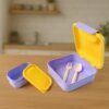 Kids Lunch Box Set – Compact with Spoon, Fork & Snack Container