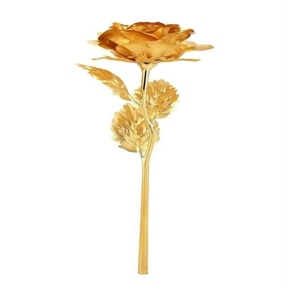 Gold Plated Artificial Rose – Eternal Love Decor Gift