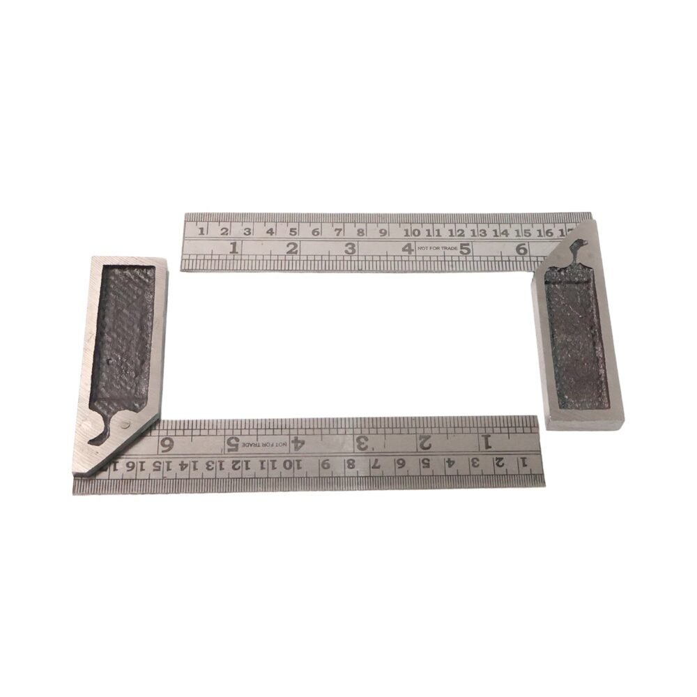 Metal Try Square Ruler Set – Durable 2-Piece Precision Tool