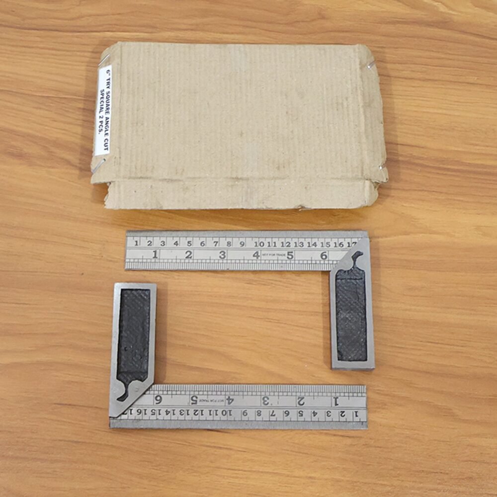 Metal Try Square Ruler Set – Durable 2-Piece Precision Tool