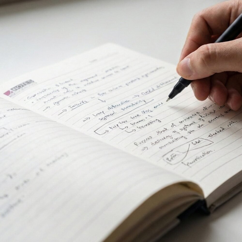 Hardbound Ruled Diary – Durable 100-Page Notebook 240x180mm