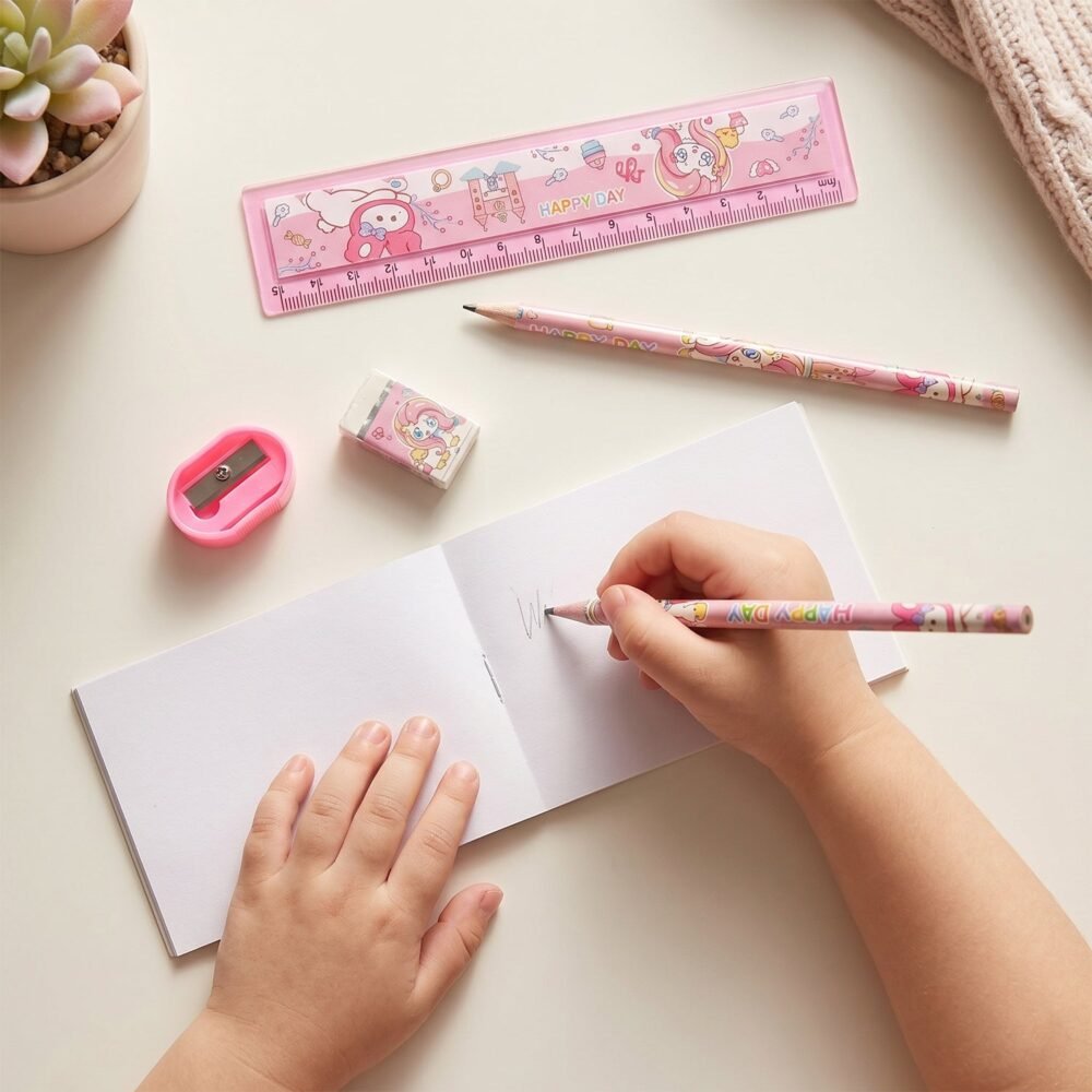 Cartoon Stationery Gift Set – Complete Kids School Supplies with Unicorn Design