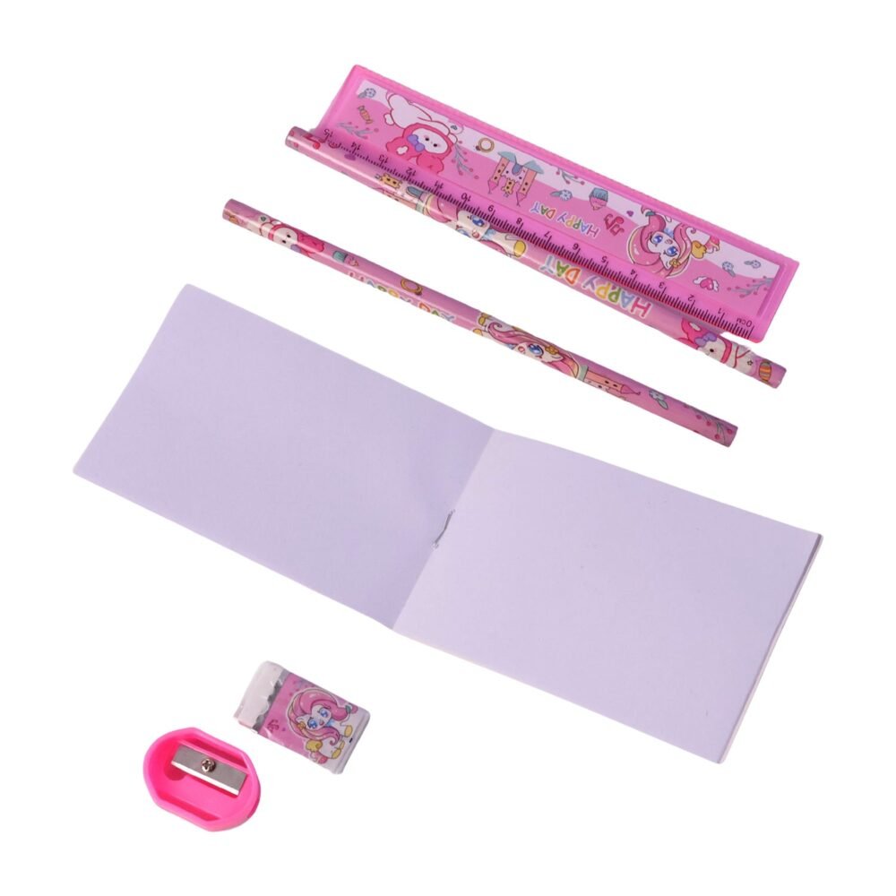 Cartoon Stationery Gift Set – Complete Kids School Supplies with Unicorn Design