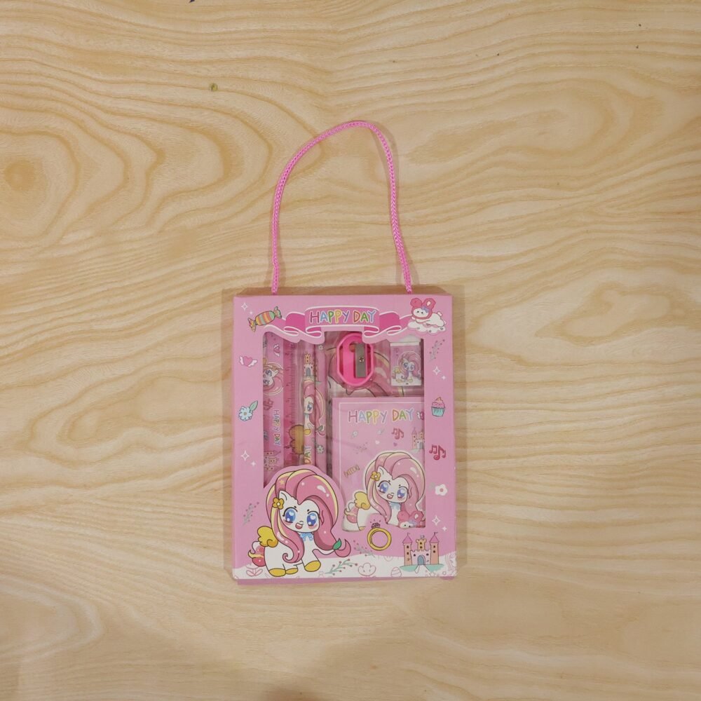 Cartoon Stationery Gift Set – Complete Kids School Supplies with Unicorn Design
