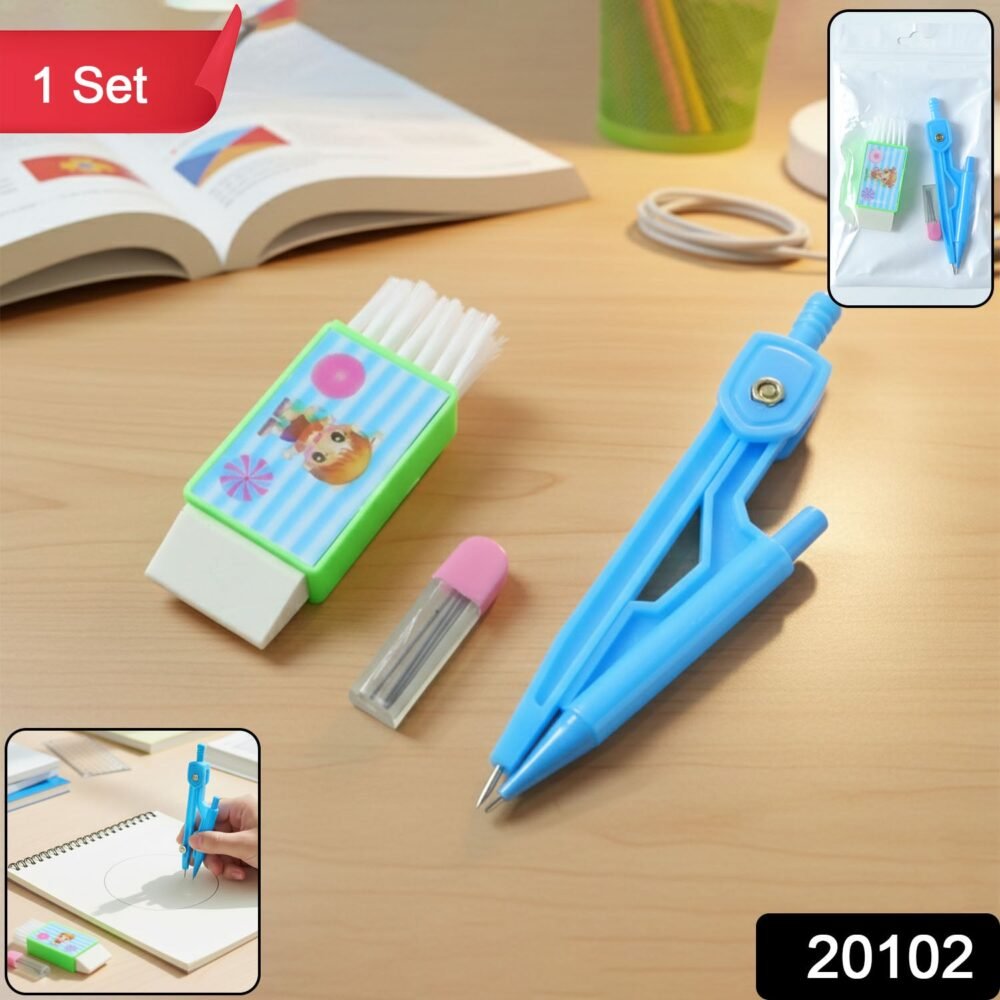 plasticdrawingcompass-WSKU-01.jpg Kids Drawing Compass Set – Precise Geometry Tool with Eraser