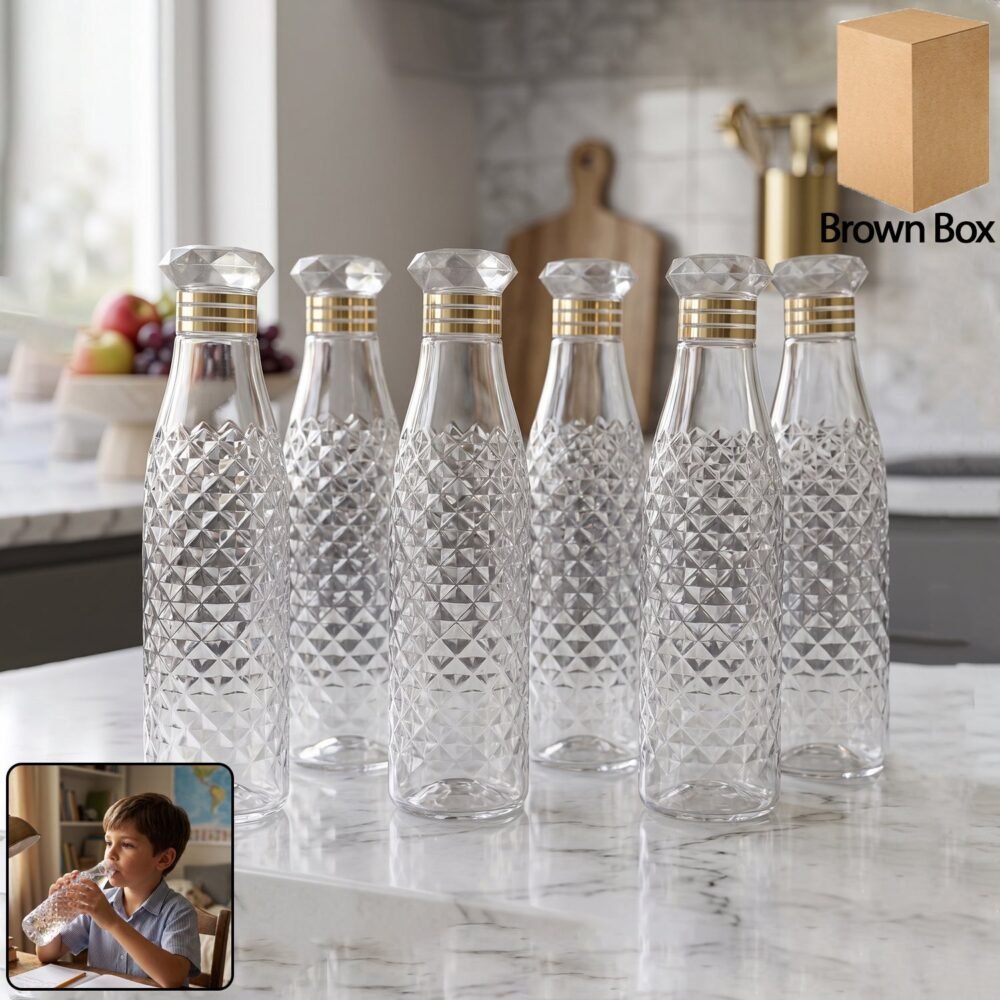 plasticwaterbottle-WOSKU-01.jpg Water Bottle Set – Stylish 1000ml Capacity for Daily Use