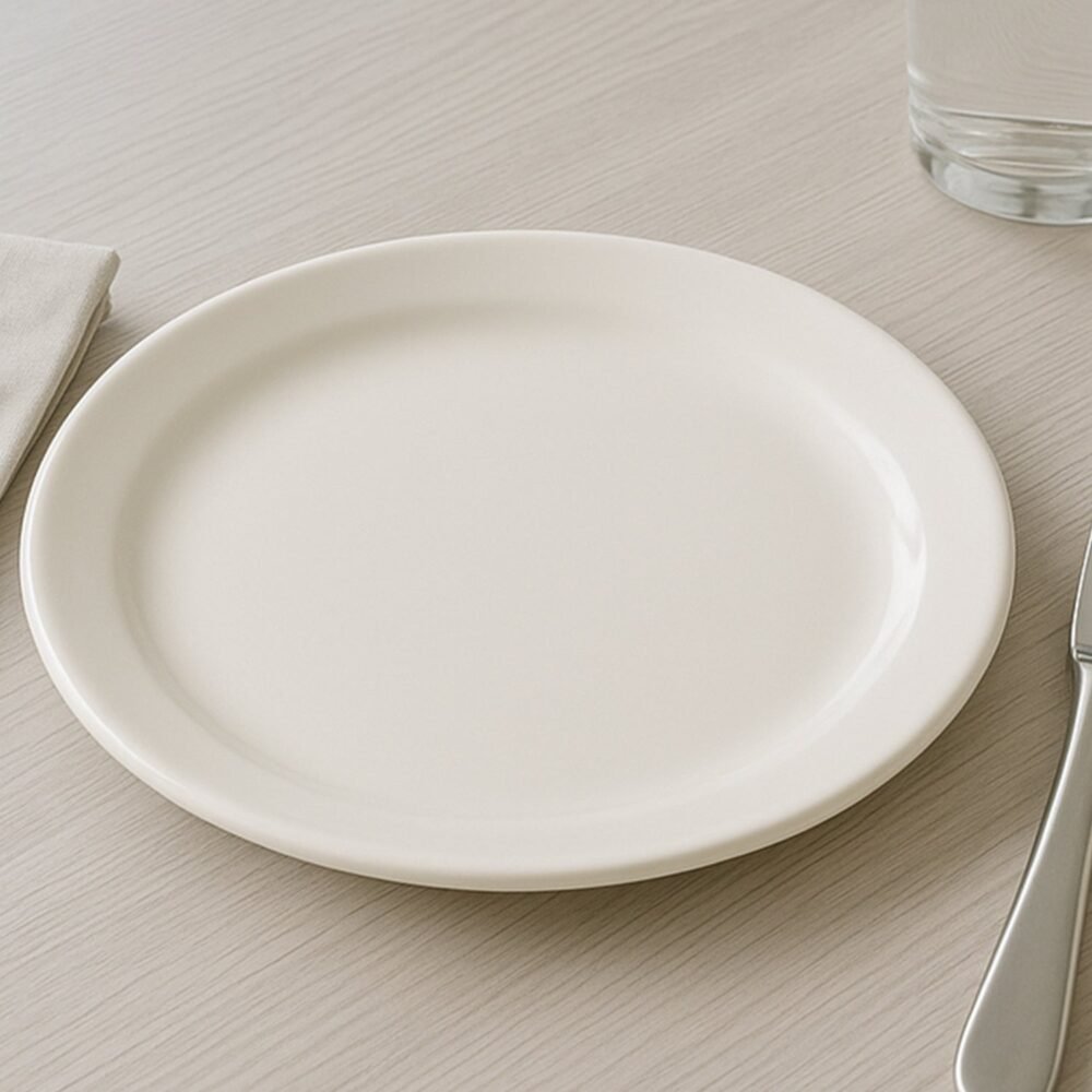 plate-07.jpg Plastic Round Dinner Plate – 23 cm Durable & Glossy