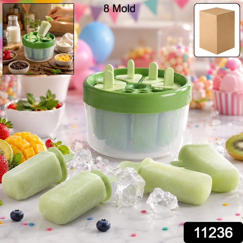 Plastic Ice Candy Popsicle Maker – 8 Molds for Homemade Treats