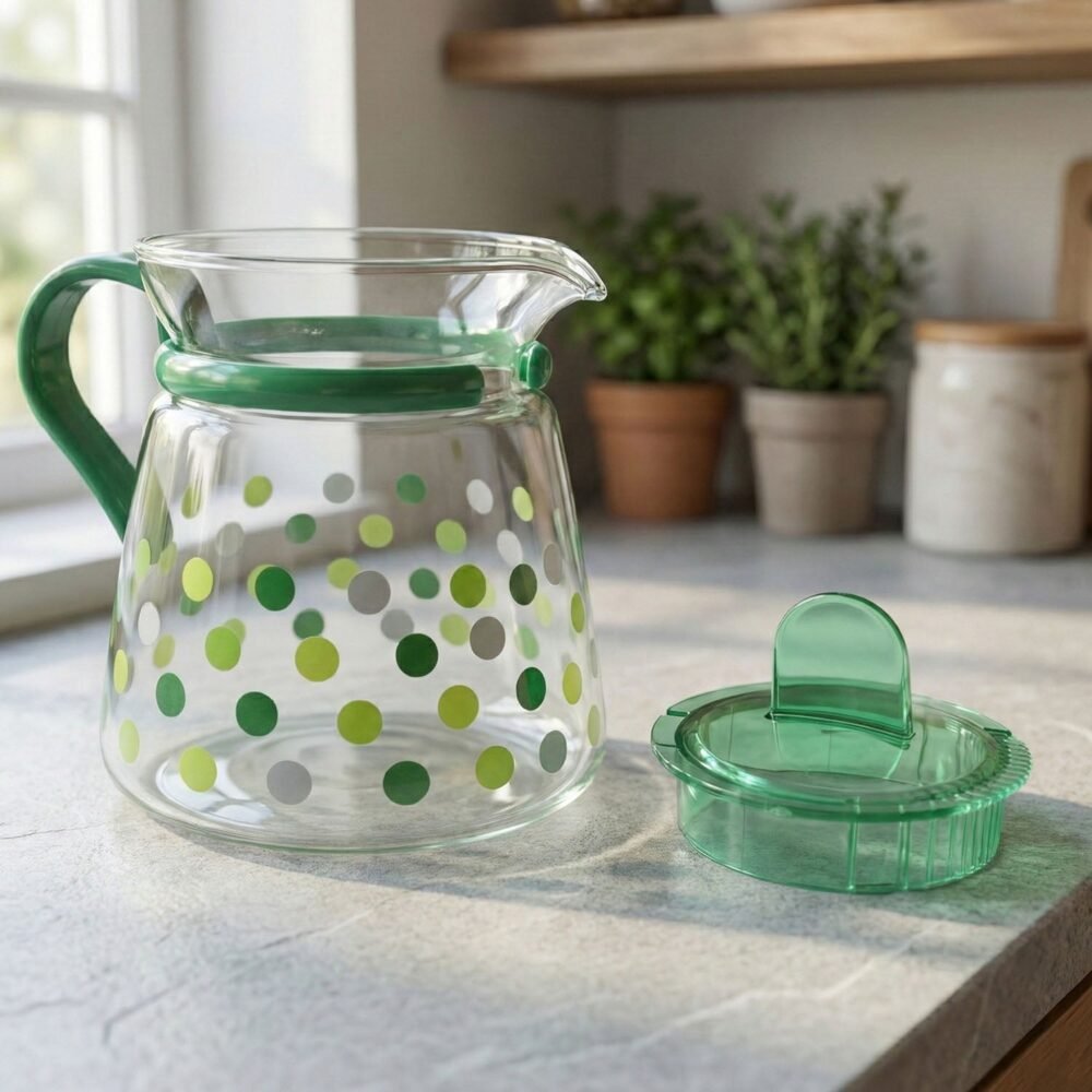 potandcupset-02.jpg Glass Tea Pot Set – Elegant Polka Dot Design with Matching Cups