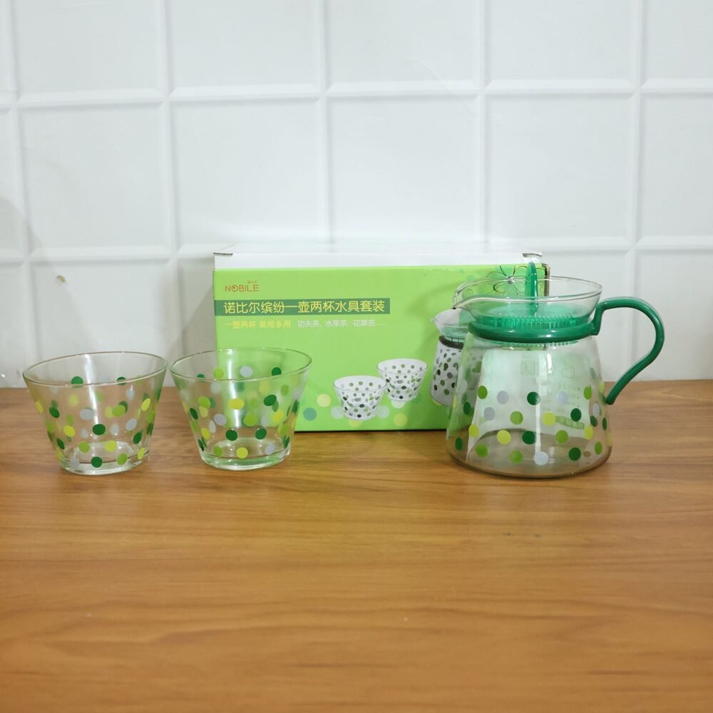 potandcupset-live.jpg Glass Tea Pot Set – Elegant Polka Dot Design with Matching Cups