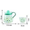 potandcupset-size.jpg Glass Tea Pot Set – Elegant Polka Dot Design with Matching Cups