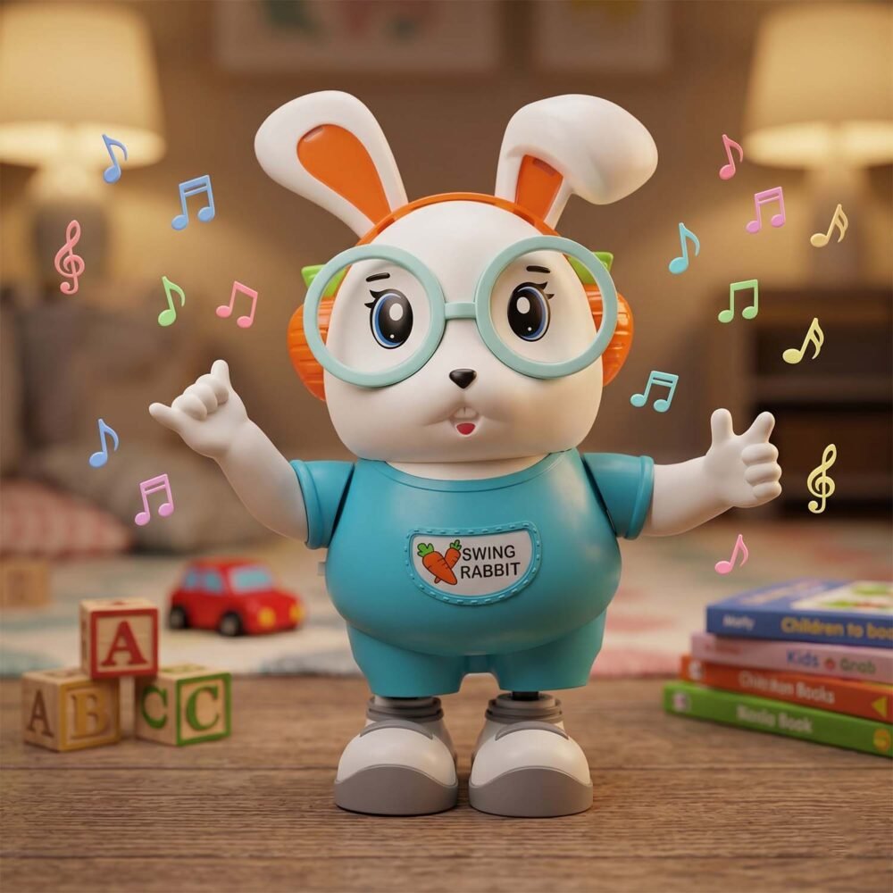 Swing Rabbit Musical Toy – Light-Up Ears & Interactive Play