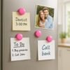 Round Fridge Magnets – Strong Grip, Scratch-Safe Buttons (4 Pcs)