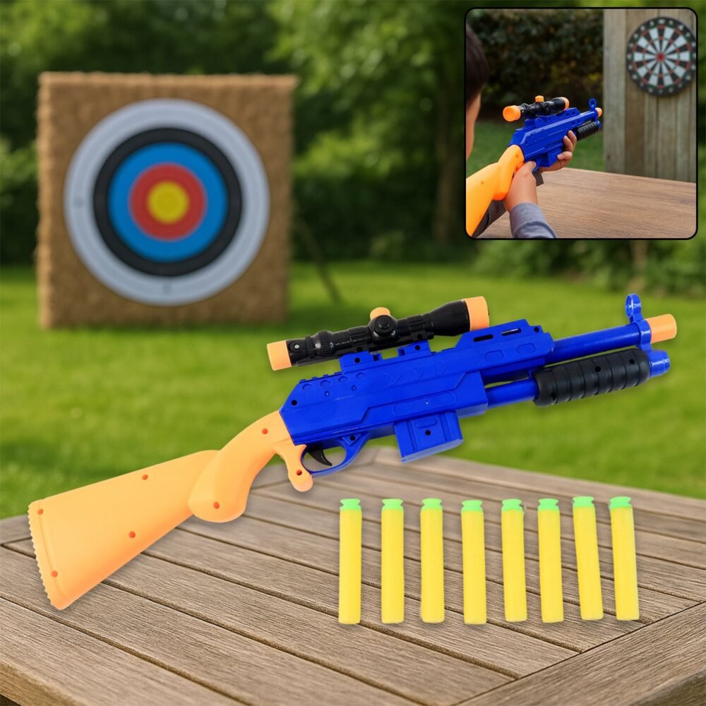 shot-air-gun-01.jpg Shot Air Gun Toy with Scope – Safe Foam Bullet Blaster for Kids